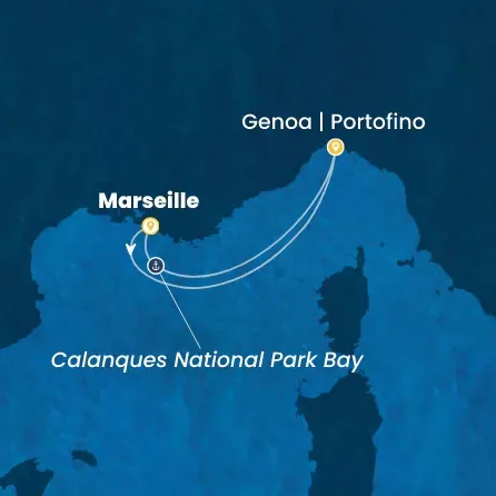 Route 2 Nächte - Frankreich,  Italien