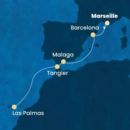 Route 6 Nächte Frankreich, Spanien, Marokko, Kanaren (Spanien)