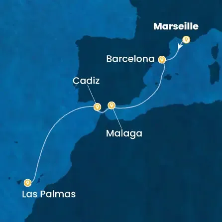 Route 6 Nächte - Frankreich,  Spanien,  Kanaren (Spanien)