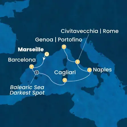 Route 6 Nächte - Frankreich,  Spanien,  Italien