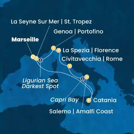 Route 7 Nächte - Frankreich,  Italien