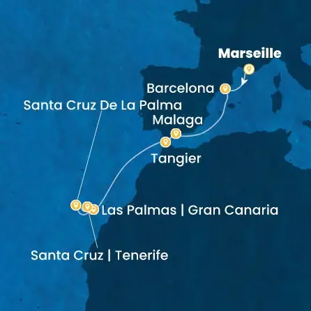 Route 8 Nächte Frankreich, Spanien, Marokko, Kanaren (Spanien)