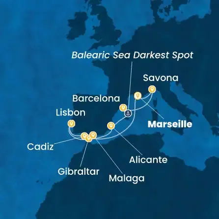 Route 10 Nächte - Frankreich,  Italien,  Spanien,  Portugal,  Gibraltar (Großbritannien)