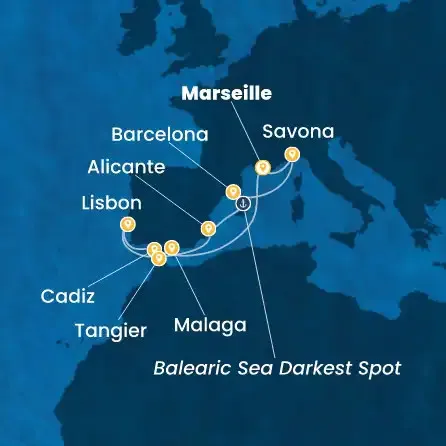 Route 10 Nächte Frankreich, Italien, Spanien, Portugal, Marokko