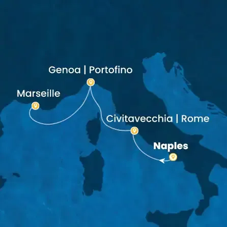 Route 3 Nächte - Italien,  Frankreich