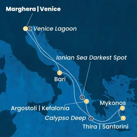 Route 7 Nächte - Italien,  Griechenland