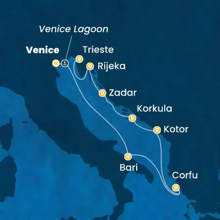Route 7 Nächte - Italien,  Griechenland,  Montenegro