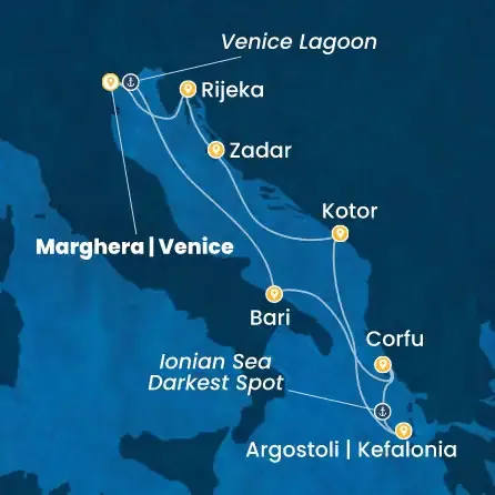 Route 7 Nächte - Italien,  Griechenland,  Montenegro