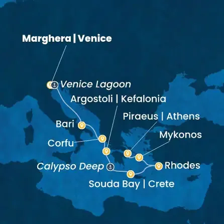 Route 7 Nächte - Italien,  Griechenland