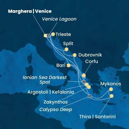 Route 14 Nächte - Italien,  Griechenland,  Kroatien