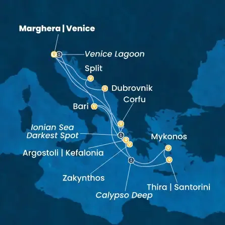 Route 14 Nächte - Italien,  Griechenland,  Kroatien