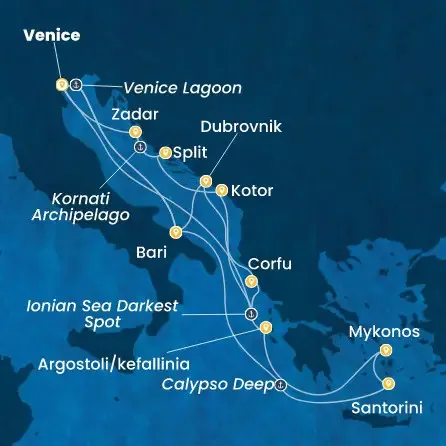 Route 14 Nächte - Italien,  Griechenland,  Kroatien,  Montenegro