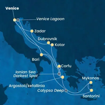 Route 14 Nächte - Italien,  Griechenland,  Montenegro,  Kroatien