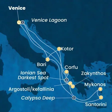 Route 14 Nächte - Italien,  Griechenland,  Montenegro
