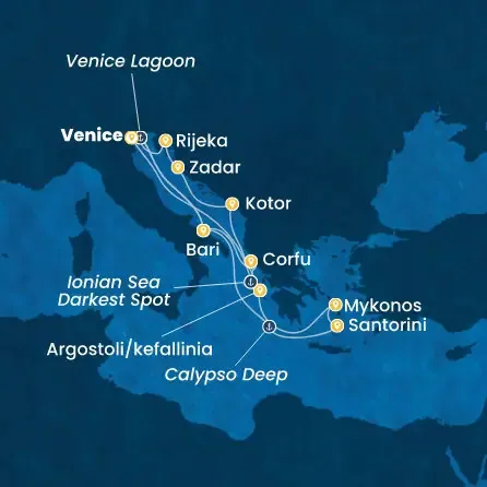Route 14 Nächte - Italien,  Griechenland,  Montenegro