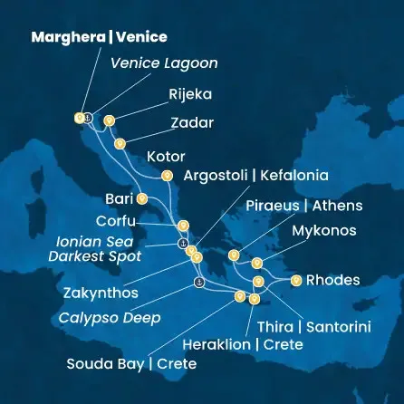 Route 14 Nächte - Italien,  Griechenland,  Montenegro