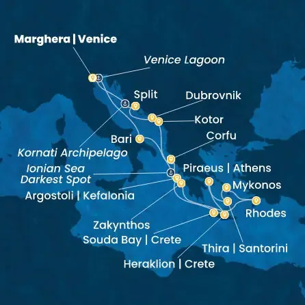 Route 14 Nächte - Italien,  Griechenland,  Montenegro,  Kroatien