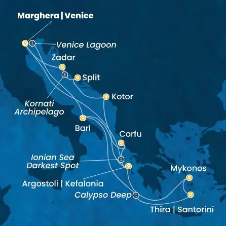 Route 14 Nächte - Italien,  Griechenland,  Montenegro,  Kroatien