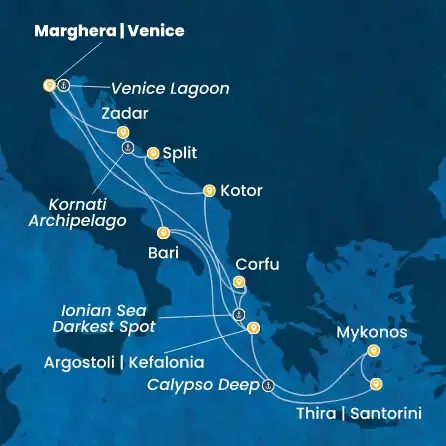 Route 14 Nächte - Italien,  Griechenland,  Montenegro,  Kroatien