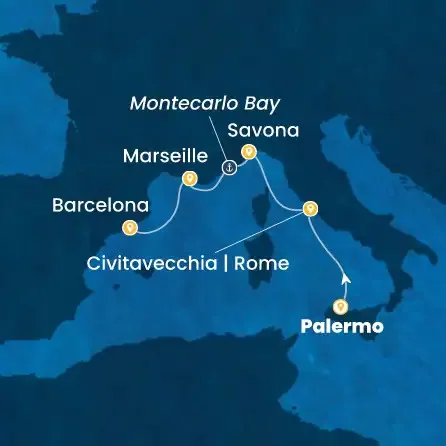 Route 4 Nächte - Italien,  Frankreich,  Spanien