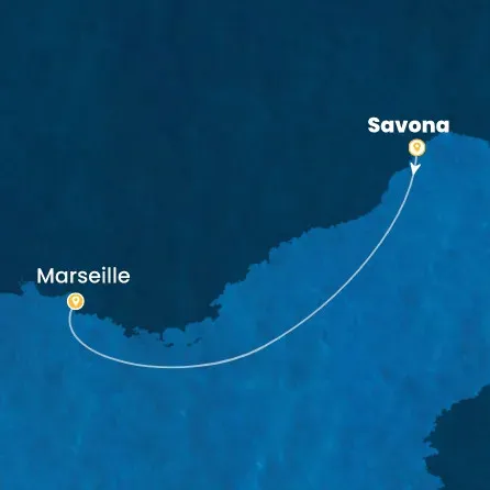 Route 1 Nacht - Italien,  Frankreich