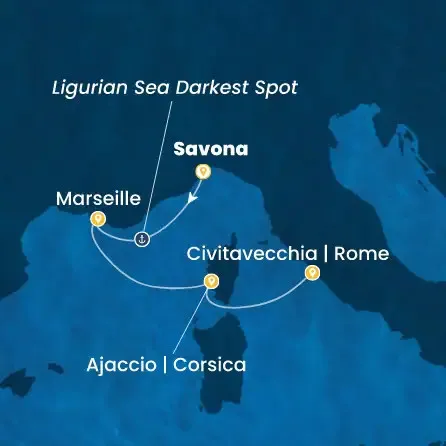 Route 3 Nächte Italien, Frankreich, Korsika (Frankreich)