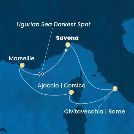 Route 4 Nächte Italien, Frankreich, Korsika (Frankreich)