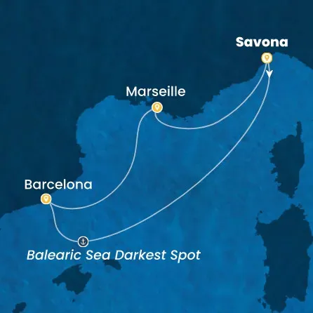 Route 4 Nächte - Italien,  Spanien,  Frankreich