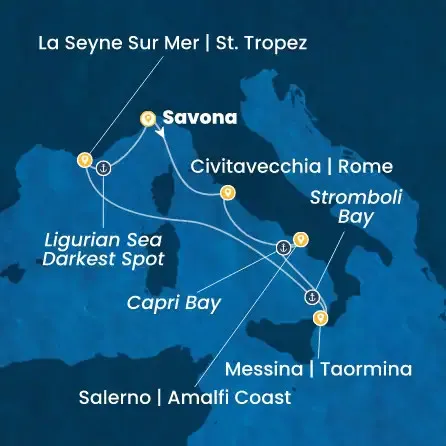 Route 6 Nächte - Italien,  Frankreich