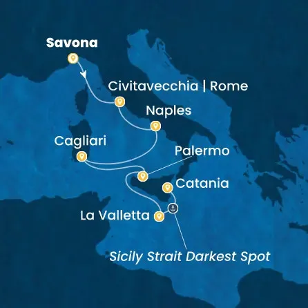 Route 6 Nächte - Italien,  Malta