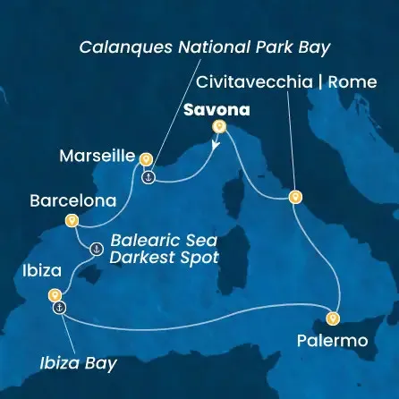 Route 7 Nächte - Italien,  Frankreich,  Spanien,  Balearen (Spanien)