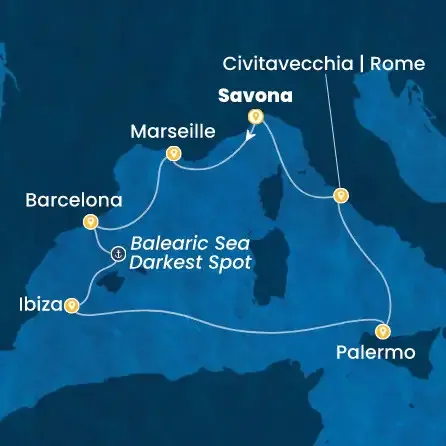 Route 7 Nächte - Italien,  Frankreich,  Spanien,  Balearen (Spanien)