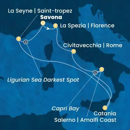 Route 7 Nächte - Italien,  Frankreich