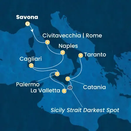 Route 7 Nächte - Italien,  Malta