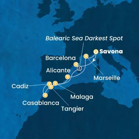 Route 10 Nächte - Italien,  Spanien,  Marokko,  Frankreich