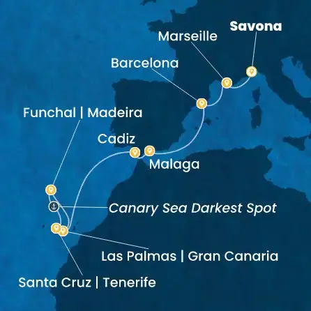 Route 11 Nächte - Italien,  Frankreich,  Spanien,  Kanaren (Spanien),  Madeira