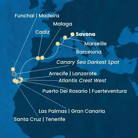 Route 14 Nächte - Italien,  Frankreich,  Spanien,  Kanaren (Spanien),  Madeira
