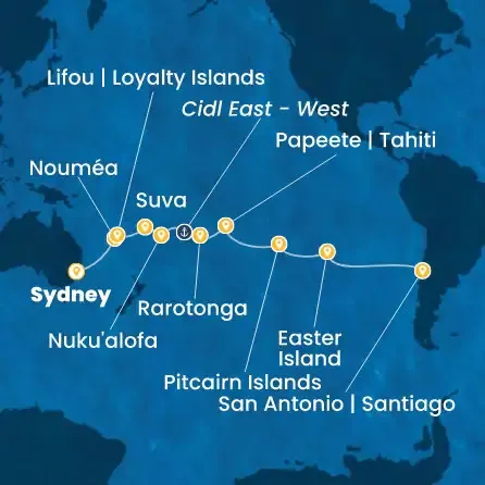 Route 26 Nächte - Australien,  Hawaii,  Fidschi-Inseln,  Tonga,  Polynesien,  Chile