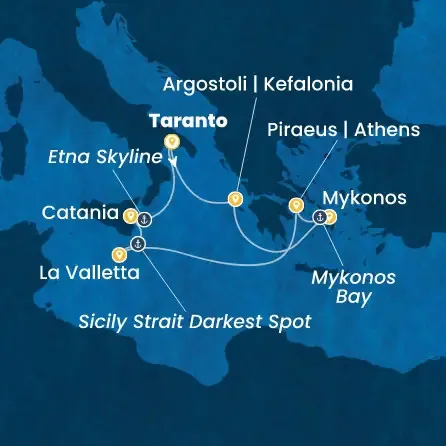 Route 7 Nächte - Griechenland,  Malta,  Italien