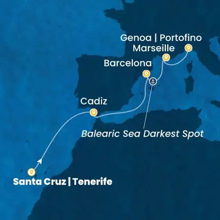 Route 6 Nächte Kanaren (Spanien), Spanien, Frankreich, Italien