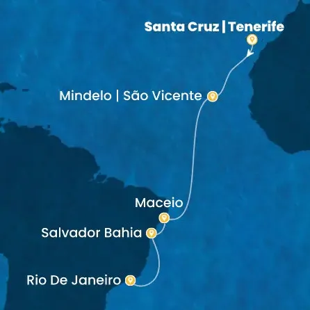 Route 11 Nächte - Kanaren (Spanien),  Kapverdische Inseln,  Brasilien