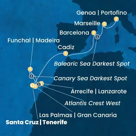 Route 11 Nächte Kanaren (Spanien), Madeira, Spanien, Frankreich, Italien