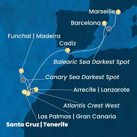 Route 11 Nächte Kanaren (Spanien), Madeira, Spanien, Frankreich