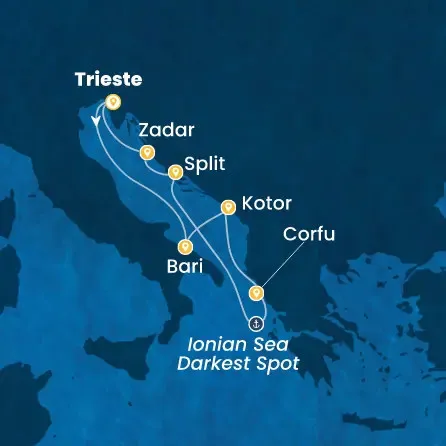 Route 7 Nächte - Italien,  Montenegro,  Griechenland,  Kroatien