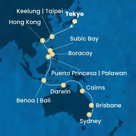 Route 25 Nächte - Japan,  Taiwan,  China,  Philippinen,  Australien