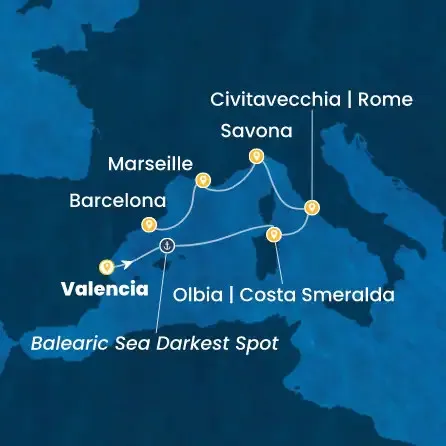 Route 6 Nächte - Spanien,  Italien,  Frankreich