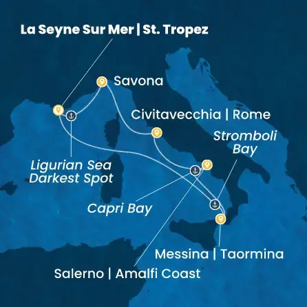 Route 6 Nächte - Frankreich,  Italien