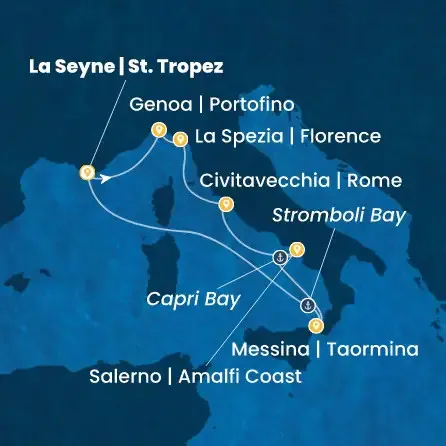 Route 7 Nächte - Frankreich,  Italien