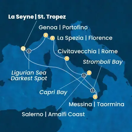 Route 7 Nächte - Frankreich,  Italien