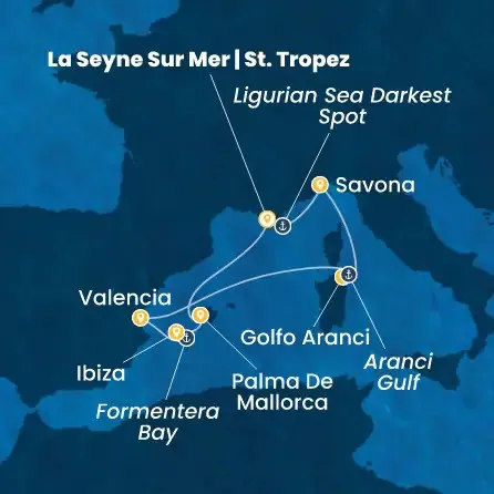 Route 7 Nächte - Frankreich,  Italien,  Spanien,  Balearen (Spanien)